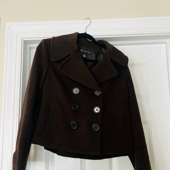 INC brown buttoned blazer size large. Soft and stretchy - Picture 1 of 6